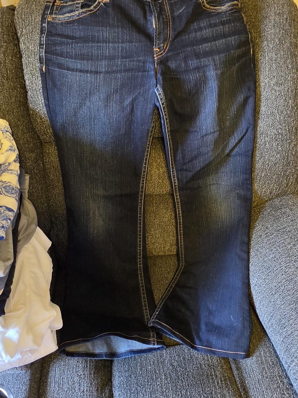Maurices Dark Blue Wide Leg Jeans